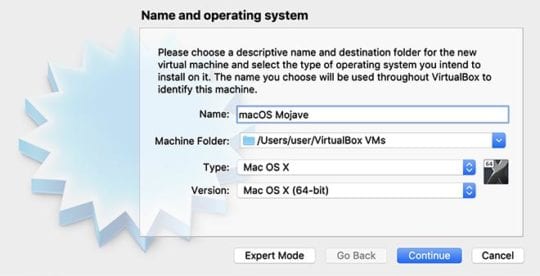 creating a macos mojave vm for virtualbox (mac host)
